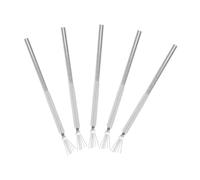 SAFIGLE 5pezzi Per Nail Art in Acciaio Inossidabile Con Punta Spilli Strumenti Per Disegni Dettagliati e Controllo Per Tecniche Nail Art e Intricate