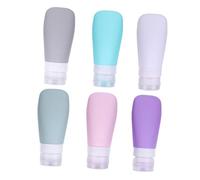 SAFIGLE 6 Pezzi Contenitori Cosmetici Da Viaggio in Silicone Bottiglie Vuote Separati Per Lozioni Shampoo Struccanti Portatili e Resistenti