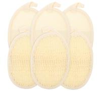 SAFIGLE 6 pezzi Esfoliante Naturale Loofah per con Laccetto Dischi Esfolianti per Doccia e Massaggio Cutaneo Morbidi e Sicuri per