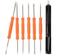 SAFIGLE 6 pezzi Kit Strumento Ausiliario Saldatura con Utensili Multifunzione e Pompa Dissaldante Ergonomica per Riparazioni Elettroniche Manuali Impugnatura Unilaterale Colore Casuale