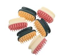 SAFIGLE 6 pezzi Massaggiatore per cuoio capelluto - Spazzola per shampoo Pettine morbido in TPR per lavare la forfora Scrubber bagnato asciutto ricci sottili spessi dei
