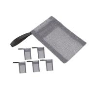 SAFIGLE 6 pezzi Sacchetti per Sapone in Rete Grigio Tasche Porta Saponetta Esfolianti con Apertura Facile Sacchettini Pratici per Doccia e Bagno per Saponi Fatti Mano e Brillanti