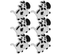 SAFIGLE 6 Pezzi Smorzatore di Vibrazioni in Silicone, Mucca Bianca | Riduce il Rumore delle Corde, Accessorio Portatile per Allenamento e Partite, per Appassionati di Tennis