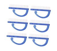 SAFIGLE 6 pezzi Spazzoline Pulizia Unghie Manicure Spolverino Leggero e Maneggevole per Cura Unghie Casa e Salone Design Ergonomico Facile da Usare Portatile per Uso Quotidiano