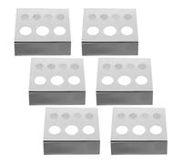 SAFIGLE 6 supporti per tatuaggi in acciaio inox con 7 fori, supporto per inchiostri pigmentati, scaffalatura - Vassoio per display a pigmento per accessori per tatuaggi