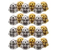 SAFIGLE 60 pezzi Perline Distanziali Tibetane in Lega Argento Antico e Oro Teste Buddha e Maitreya per Creazione Gioielli Bracciali Collane Ciondoli Meditazione