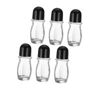 SAFIGLE 6pezzi Contenitore Per Essenziali Flaconi Per Flaconi Di Profumo Vuoti Bottiglie Di Vetro Da Sfera Per Profumi e Cosmetici Nero Resistente Alle Perdite