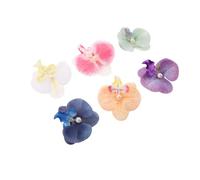 SAFIGLE 6pezzi Fermagli Per Fiori Tropicali Perle Clip Per Hawaiani Phalaenopsis Stile Boho Perfetti Per Vacanze Al Mare e Occasioni Speciali Accessori Colorati Per Donne e Ragazze