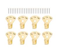 SAFIGLE 8 Ganci per Appendere Quadri in Metallo Ottone con 24 Chiodi, Kit per Cornici da Parete Resistenti e Compatti, per Quadri, Poster e Opere D’arte su Cartongesso in Casa e Ufficio