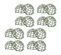 SAFIGLE 8 Pezzi Supporto per Palline Floreali in Plastica Verde, Leggero e Compatibile Vari Tipi di Fiori, per Composizioni Floreali da Casa e Matrimoni