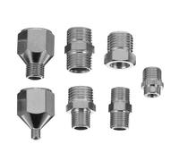 SAFIGLE Adattatori Aerografo con Sgancio Rapido Compatibili con Compressori Aria Accessori Antiruggine per Pittura Corpo Auto Torte e Ceramica