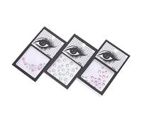 SAFIGLE Adesivi per Trucco Perle e Strass in Resina, 3 Set di Gioielli per Viso in Diverse Forme, Sicuri e Adatti per Occhi, per Feste di Halloween