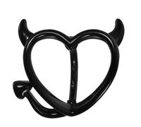 SAFIGLE Anello Piercing in Lega Di Rame a Forma Di Cuore e Demone Elegante Per Donna Comodo Da Indossare Per Feste e Uso Quotidiano