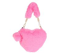 SAFIGLE Borsa a Mano Peluche a Forma di Cuore Tracolla, Borsa Soffice per Donna Adatta a Uso Quotidiano e Uscite