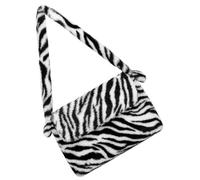 SAFIGLE Borsa a Spalla Donna in Cotone, Borsa Clutch Handbag, Bianca, Tracolla Comoda, Stile Zebra, per Shopping e Gite un Giorno