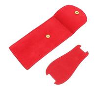 SAFIGLE Borsa Porta Orologio Portatile in Perline Rosse Cuscinetto Protettivo a Scatto, Custodia da Viaggio per Smartwatch Singolo, Organizer per Orologi Casual e Regalo