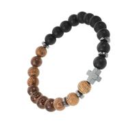 SAFIGLE Bracciale Con Beads e Croce Accessorio Unisex Per Uomini e Donne Bracciale Per Preghiera e Stile Di Vita Spirituale Per Occasioni Speciali