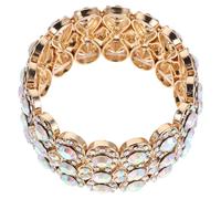 SAFIGLE Bracciale Rigido Elastico Strass Scintillanti da Donna Braccialetti da Sposa e Decorazione da Polso per Matrimoni e Feste Eleganti