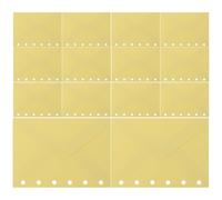 SAFIGLE Buste per Raccoglitori A7 6 Fori in Carta Riciclata Gialla Set da 30 Buste per Fogli Mobili Ricaricabili Custodia Portatile per Documenti Ricevute e Appunti Organizzazione