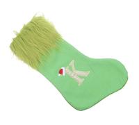 SAFIGLE Calza di Natale Verde Gigante con Lettera k Ricamata Calza Appesa Lavorata Maglia per Decorazioni Festive e Regali Natalizi