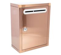 SAFIGLE Cassetta Postale in Metallo Inox 27x21x11 Cm da Parete, Casella Suggerimenti per Reclami e Raccolta Fondi, Scatola Posta Multifunzionale per Ufficio e Luoghi Pubblici