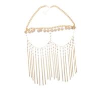 SAFIGLE Catena la Testa da Matrimonio in Rame Cristalli Oro, Accessorio Versatile e Comodo per Chioma da Donna, Design Creativo e Raffinato per Feste e Prom