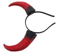 SAFIGLE Cerchietto Corna da Diavolo Realistico per Halloween in Plastica Pu, Accessorio Versatile e Comodo per Feste e Cosplay di Adulti