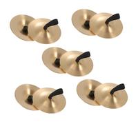 SAFIGLE Cimbali Sicuro 10 Pezzi per Ragazzo Ragazza in Rame Oro per Dita Strumento Musicale per Coltivare la Cultura Musicale, Accessori per Danza del Ventre e Percussioni