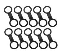 SAFIGLE Clip Compatta e Resistente Nero in Silicone per Boccaglio da Immersione 10 Pezzi per Attività Subacquee e Avventure Sottomarine