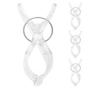 SAFIGLE Clip per Asciugamani Trasparenti a Molla 4 Pezzi Ganci Antiscivolo per Cucina e Bagno Clip Resistenti per Portasciugamani Accessori per Asciugamani da Sedia e Ambienti