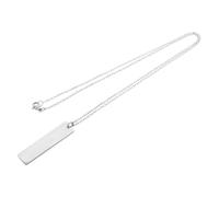 SAFIGLE Collana Pendente Lunga Collana Semplice Inossidabile Catena Pendente Uomini Sbarra Catena Da Collo Da Donna Catene Al Collo in Metallo Per Donna Acciaio Inossidabile Argento