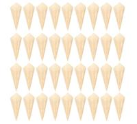 SAFIGLE Coni di Legno Monouso 50 Pezzi per Tapas e Snack Supporti per Finger Food Ecologici per Matrimoni e Eventi 13 CM