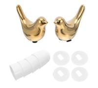 SAFIGLE Copribulloni per Toilette in Plastica Oro, Set di 1 Paio Decorativi ed Eleganti per Accessori da Bagno Facile Installazione