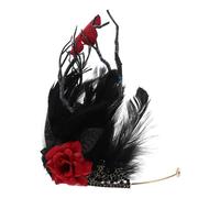 SAFIGLE Coro Di Rami Gothico Per Halloween Accessorio Elegante Stile Barocco Con Piume Artificiali Adatto Tutti Formati Di Testa Decorazione Per Feste e Occasioni Speciali