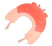 SAFIGLE Cuffia per Shampoo Regolabile e Neonati Design Granchio in Silicone Rosso Protezione per Orecchie e Occhi per Doccia e Taglio Chioma