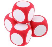 SAFIGLE Dadi in schiuma cancellabili 6 cm personalizzabili per giochi ed educazione 4 pezzi di dadi vergini ideali per attività scolastiche e tempo libero