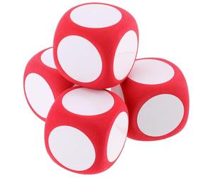 SAFIGLE Dadi in schiuma cancellabili 6 cm personalizzabili per giochi ed educazione 4 pezzi di dadi vergini ideali per attività scolastiche e tempo libero