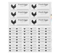 SAFIGLE Etichette Adesive Autoadesive per Uova Fresche Data Scrivibile, 40 Fogli da 6 Pezzi, Etichette Facili da Staccare in Rame per Piccoli Negozi Agricoli