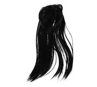 SAFIGLE Fascia per Capelli Intrecciati Neri con Frangia e Fermaglio Invisibile per Donne con Capelli Diradati e Grigi Facile da Indossare