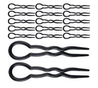 SAFIGLE Fermagli per Chioma Donna 30 Pezzi U Forme in Plastica Nera Presa Sicura e Design Confortevole per Acconciature Eleganti e Casual