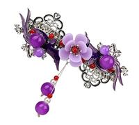 SAFIGLE Fermaglio Capelli Retro Donna Con Fiore Strass e Charm Pendente Clip Per Chignon e Acconciature Eleganti Accessorio Vintage Robusto e Versatile Per Donne e Ragazze