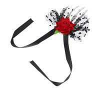 SAFIGLE Fermaglio Per Scheletro Con Fiore Accessorio Halloween Per Ragazze Clip Leggera e Resistente Rete Perfetta Per Costumi Spaventosi e Feste Di Halloween