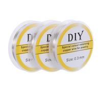 SAFIGLE Filo di Rame per Gioielli 0,3 Mm 3 Pezzi Argento Filo Metallico Tondo Flessibile per Creazione di Bigiotteria e Perline Artigianali DIY Accessori per Orecchini e