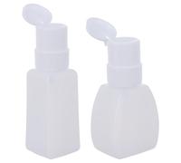 SAFIGLE Flaconi a Pressione per Solvente Unghie 2 Pezzi Bottiglie Vuote Compatte e Portatili Pompa Dosatrice Anti-Perdita per Cosmetici e Rimozione Smalto Mani e Piedi