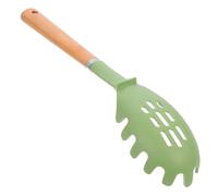SAFIGLE Forchettone Spaghetti in Silicone con Manico in Legno e Anello Acciaio Inossidabile Cucchiaio Pasta Antiscivolo Utensile Leggero e Resistente per Cucina Non Stick Colore Casuale