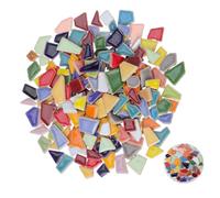 SAFIGLE Frammenti di Ceramica Smaltata per Mosaico 200 G Piastrelle Irregolari Colori Assortiti per Decorazione Casa e Collage Fai da Te