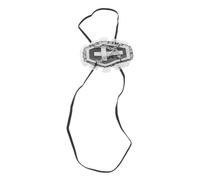 SAFIGLE Gothic Cross Eye Patch Nero in Cloth, Victorian Goth Mask With Lace | Elastic Strap, Flexible Headband Fit, Coffin Detailing For Performances