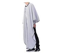 SAFIGLE Grembiule Da Barbiere Vintage a Righe, Mantello Classico Regolabile Per Taglio e Colorazione Chioma, Unisex Leggero Resistente Per Adulti e Ragazzo Ragazza