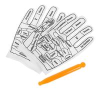 SAFIGLE Guanti Per Riflessologia Della Mano Massaggiatore Alle Dita Penna Per Agopressione Guanti Per Agopuntura Strumento Per Riflessologia Per Trattamento Al Palmo Portatili Antiusura Co