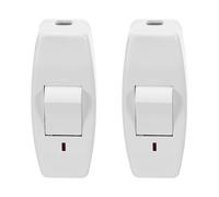 SAFIGLE Interruttore a Bilanciere con Spia LED da 2 Pezzi Interruttore a Cavo Diretto per Lampada da Tavolo e Piccoli Elettrodomestici Controllo Semplice con una Mano Compatto e